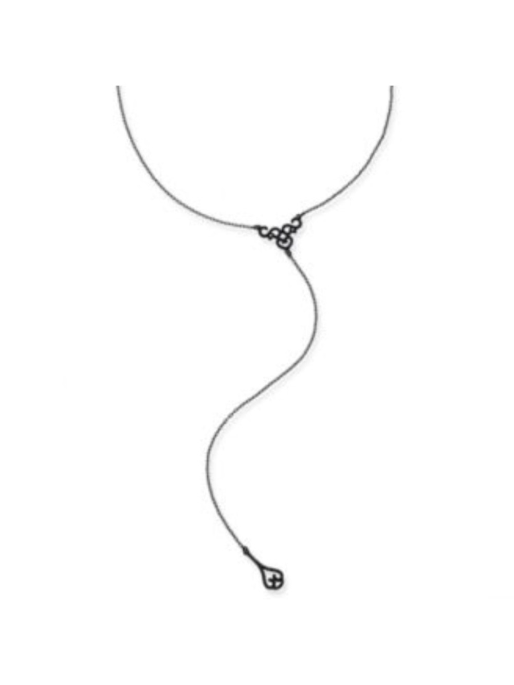 BNWT INC International Concepts Drop Lariat Necklace with Tiny Heart Accent